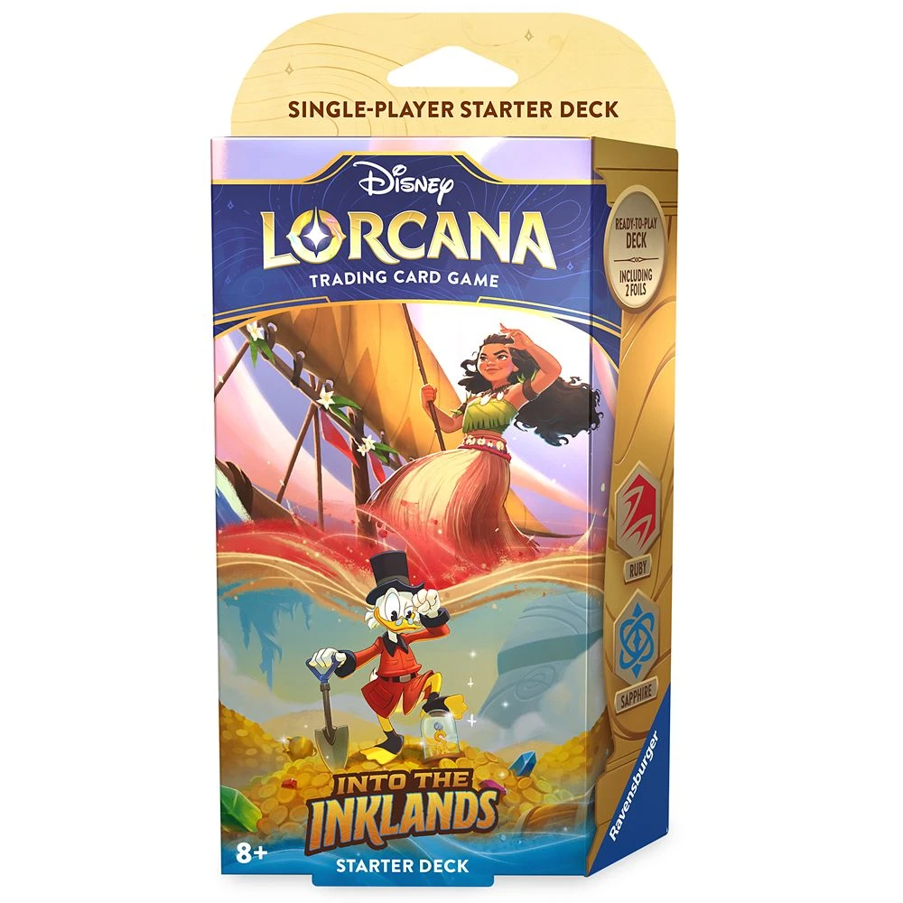 Disney Lorcana Trading Card Game By Ravensburger β Into The Inklands β Starter Deck β Moana And Scrooge McDuck