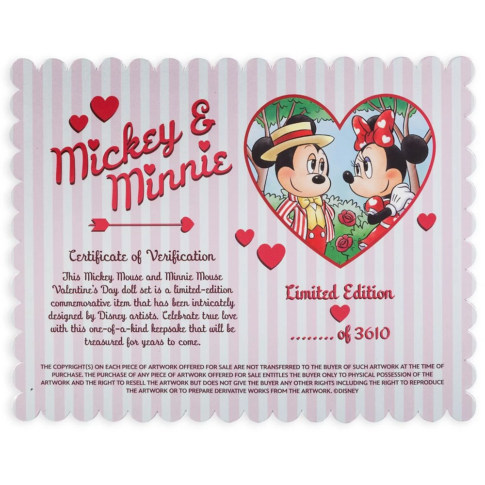 Disney Mickey Mouse And Minnie Mouse Valentine's Day Limited Edition Doll Set β 12'' - Image 8