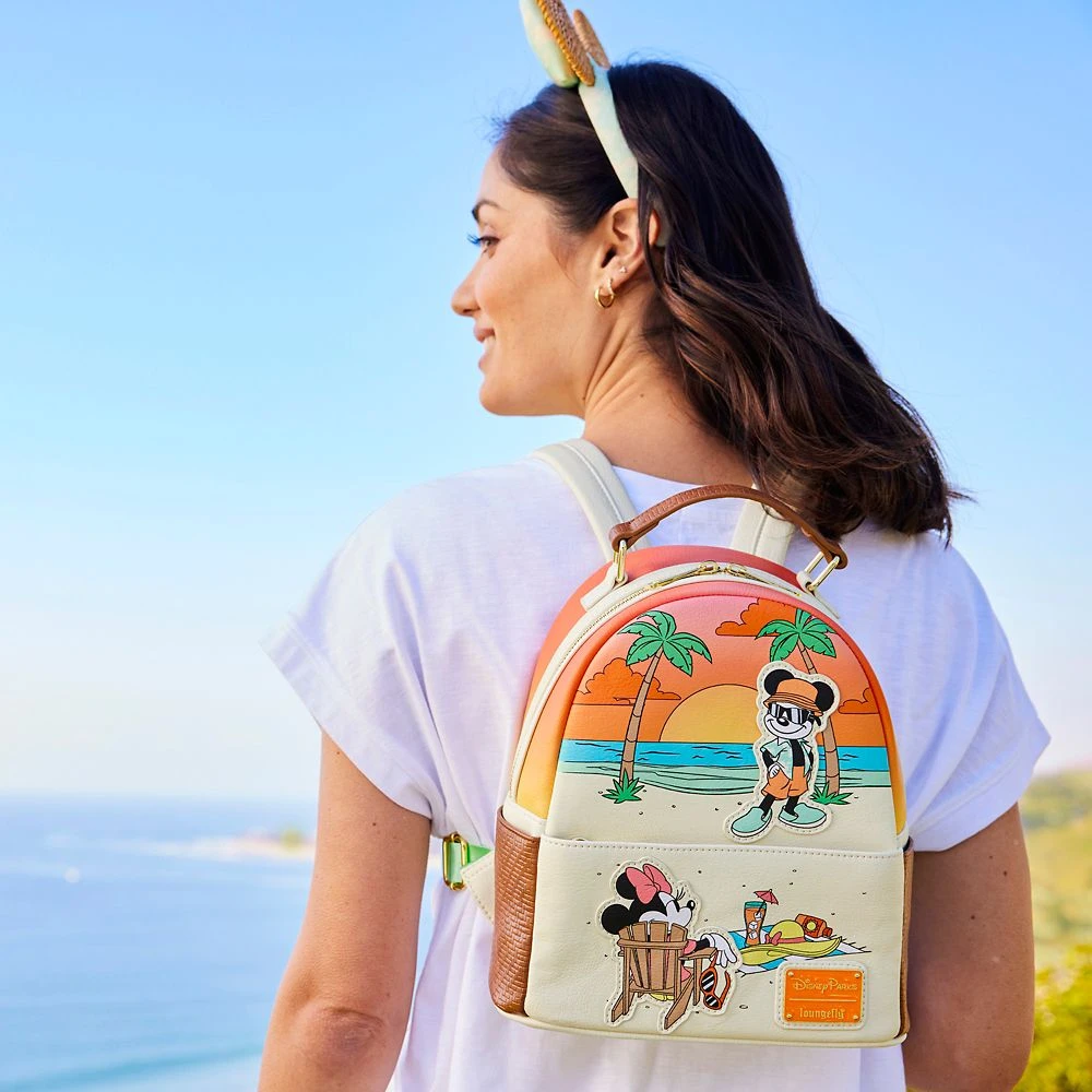 Disney Mickey And Minnie Mouse Beach Loungefly Mini Backpack - Image 2