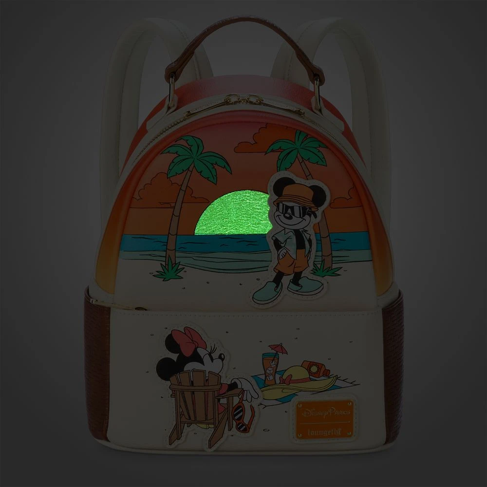 Disney Mickey And Minnie Mouse Beach Loungefly Mini Backpack - Image 3