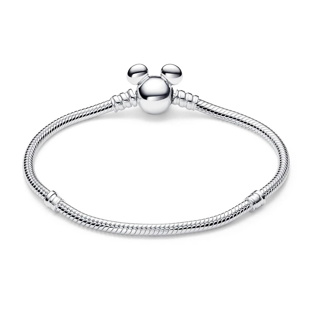 Disney Mickey Mouse Icon Snake Chain Bracelet By Pandora β Silver - Image 3