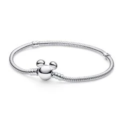 Disney Mickey Mouse Icon Snake Chain Bracelet By Pandora – Silver
