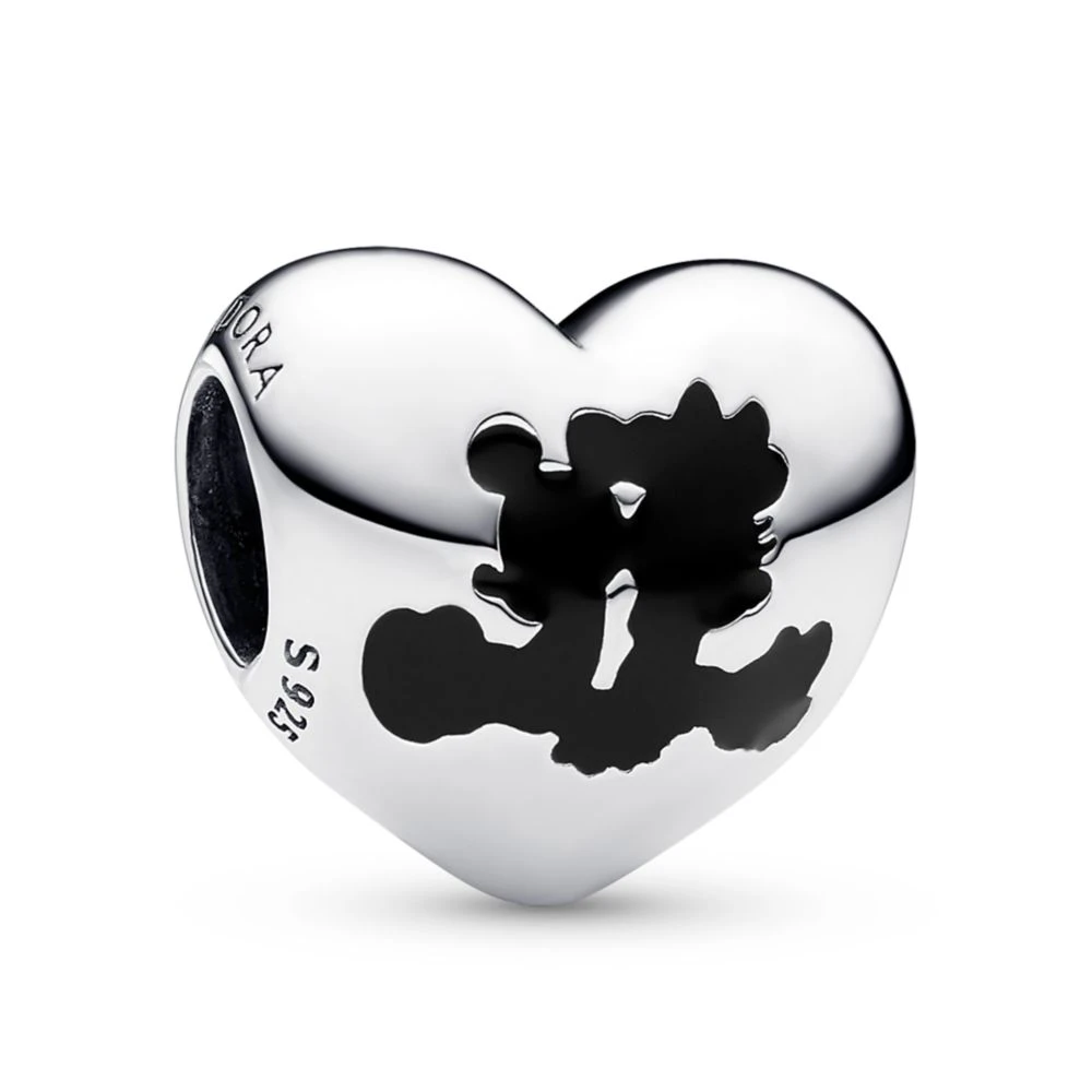 Disney Mickey And Minnie Mouse Heart Charm By Pandora