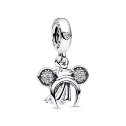 Minnie Mouse Bridal Ear Headband And Ring Double Dangle Charm By Pandora β Disney Parks