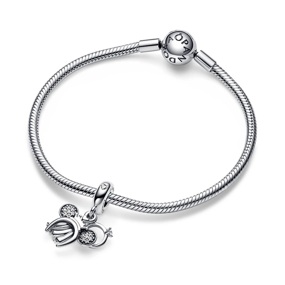 Minnie Mouse Bridal Ear Headband And Ring Double Dangle Charm By Pandora β Disney Parks - Image 4