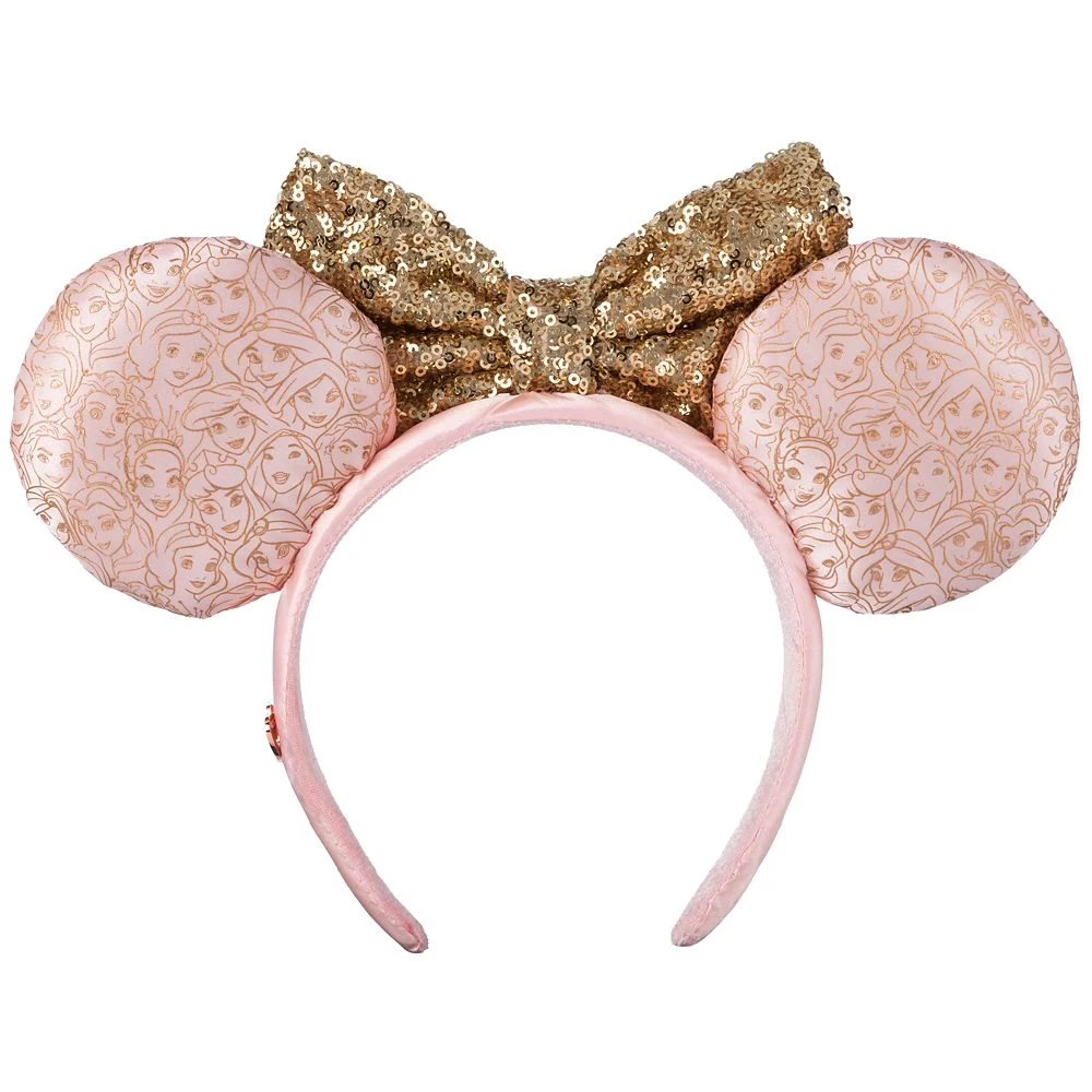 Minnie Mouse Disney Princess Ear Headband With Sequined Bow For Adults - Image 2