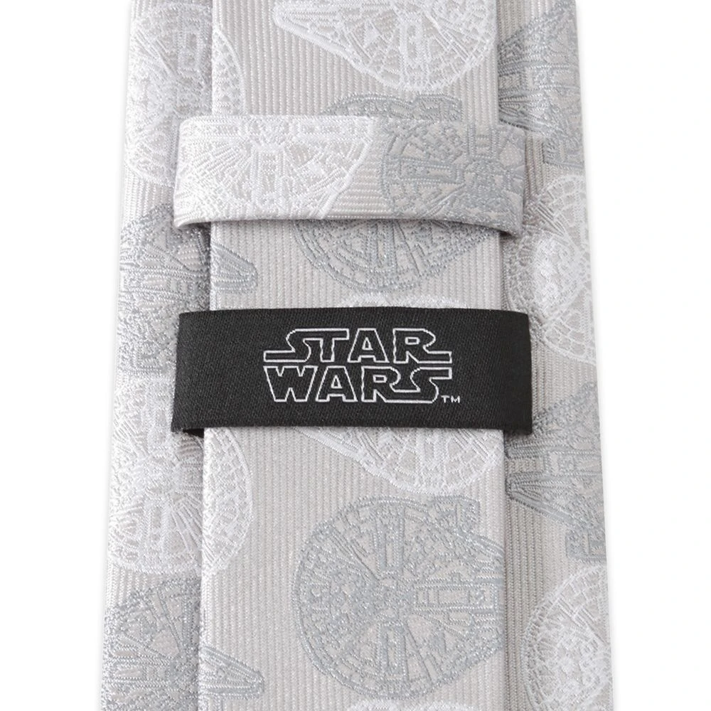 Disney Millennium Falcon Gray Silk Tie For Adults β Star Wars - Image 4