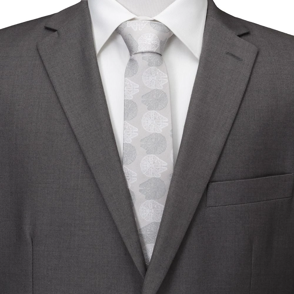 Disney Millennium Falcon Gray Silk Tie For Adults β Star Wars - Image 5