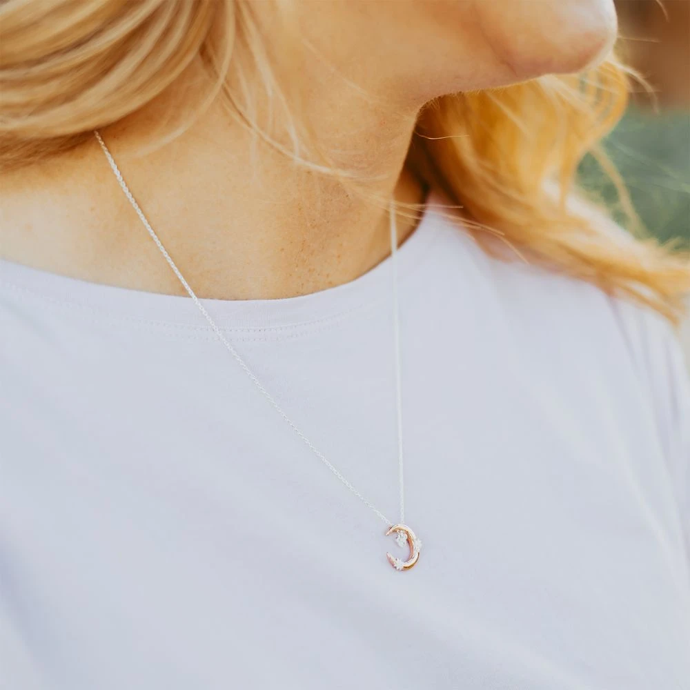 Disney Mickey Mouse Crescent Moon Necklace By Rebecca Hook - Image 2