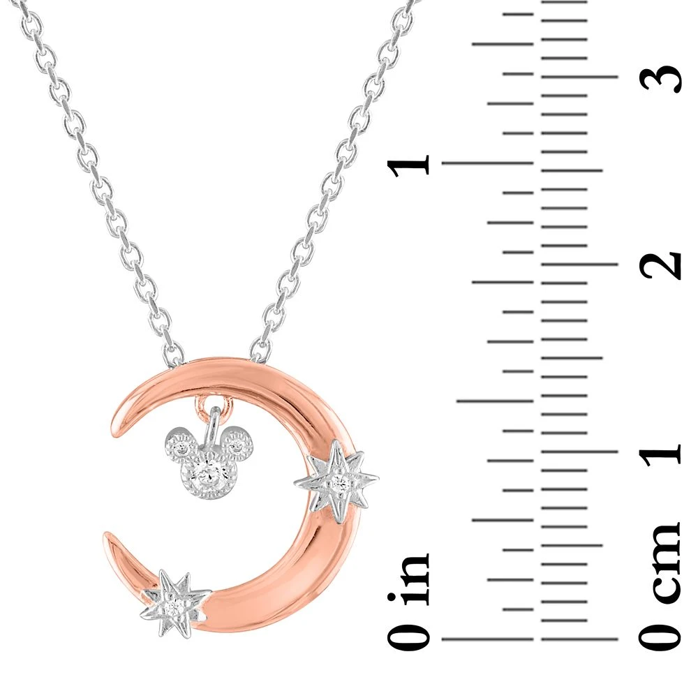 Disney Mickey Mouse Crescent Moon Necklace By Rebecca Hook - Image 3